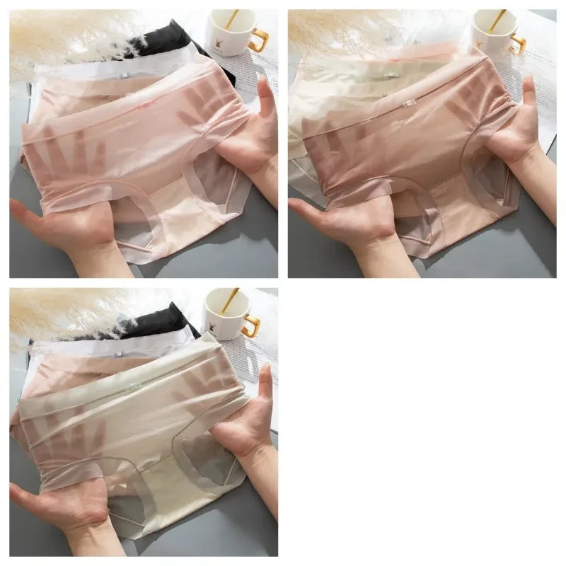 3 Kit Calcinhas de Seda Gelo sem Costura + Frete Grátis